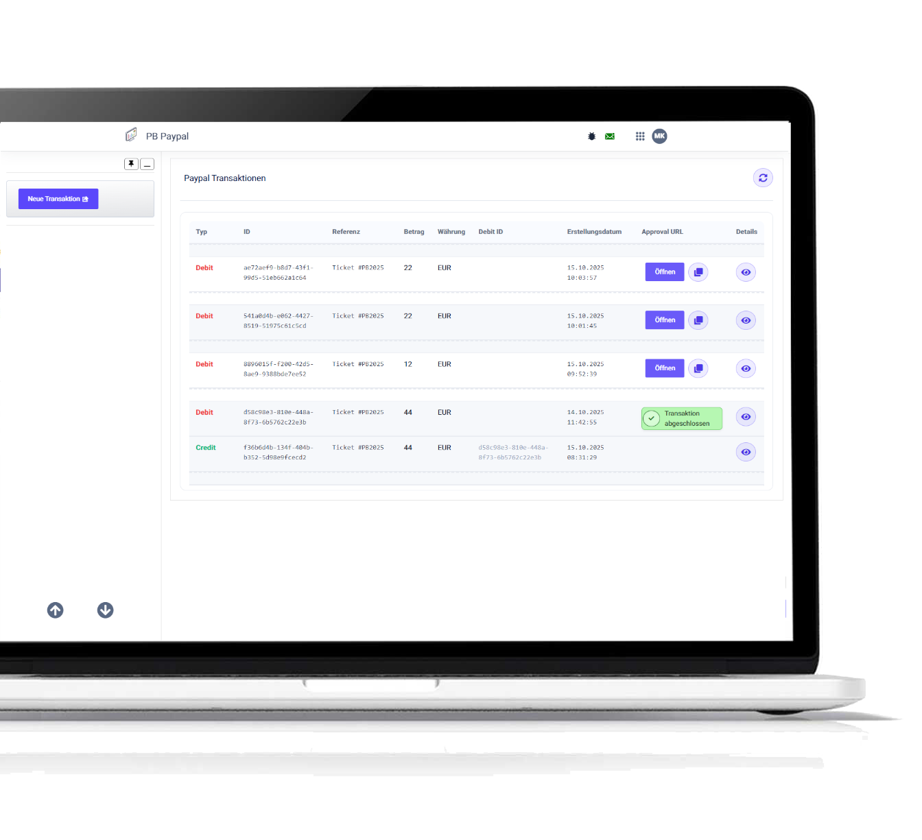PayPal-Integration in der planB Suite